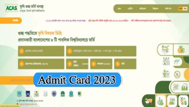 Agricultural University Admit Card 2023