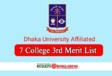 7 college 3rd Merit List
