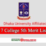 7 college 5th merit list
