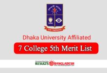7 college 5th merit list